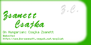 zsanett csajka business card